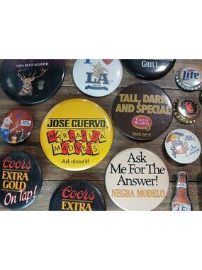 Vintage Bar Drink Promo Pin Lot Various Bud Ciclon Modelo Beer Tequila Other